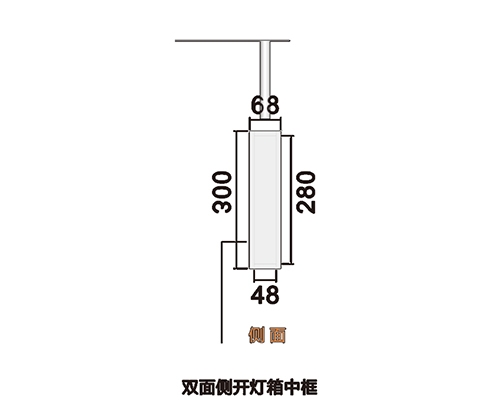 云南双面侧开灯箱中框